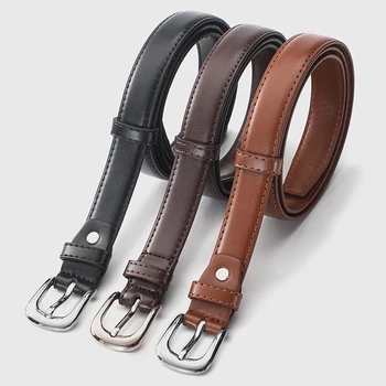 1 adet kadın ince bel kemeri tüm maç tarzı moda ve basit kadın kemeri kot pantolon ile