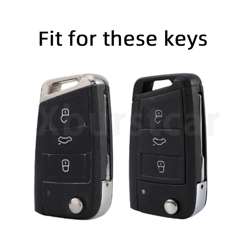 Auto Shell Fob Car Key Case Full Cover For SEAT Ateca Leon FR 2 Ibiza For Skoda Octavia For VW Volkswagen Golf 7 MK7 Tiguan MK2 view 2