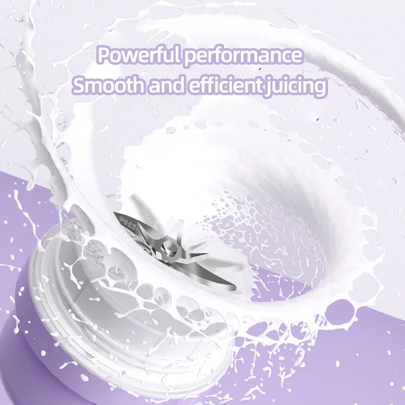 650ML Portable Juicer Fresh Fruit Mixer 20 Blades USB Rechargeable Multifunctional Juicer Ice Crusher Smoothie Blender For Home