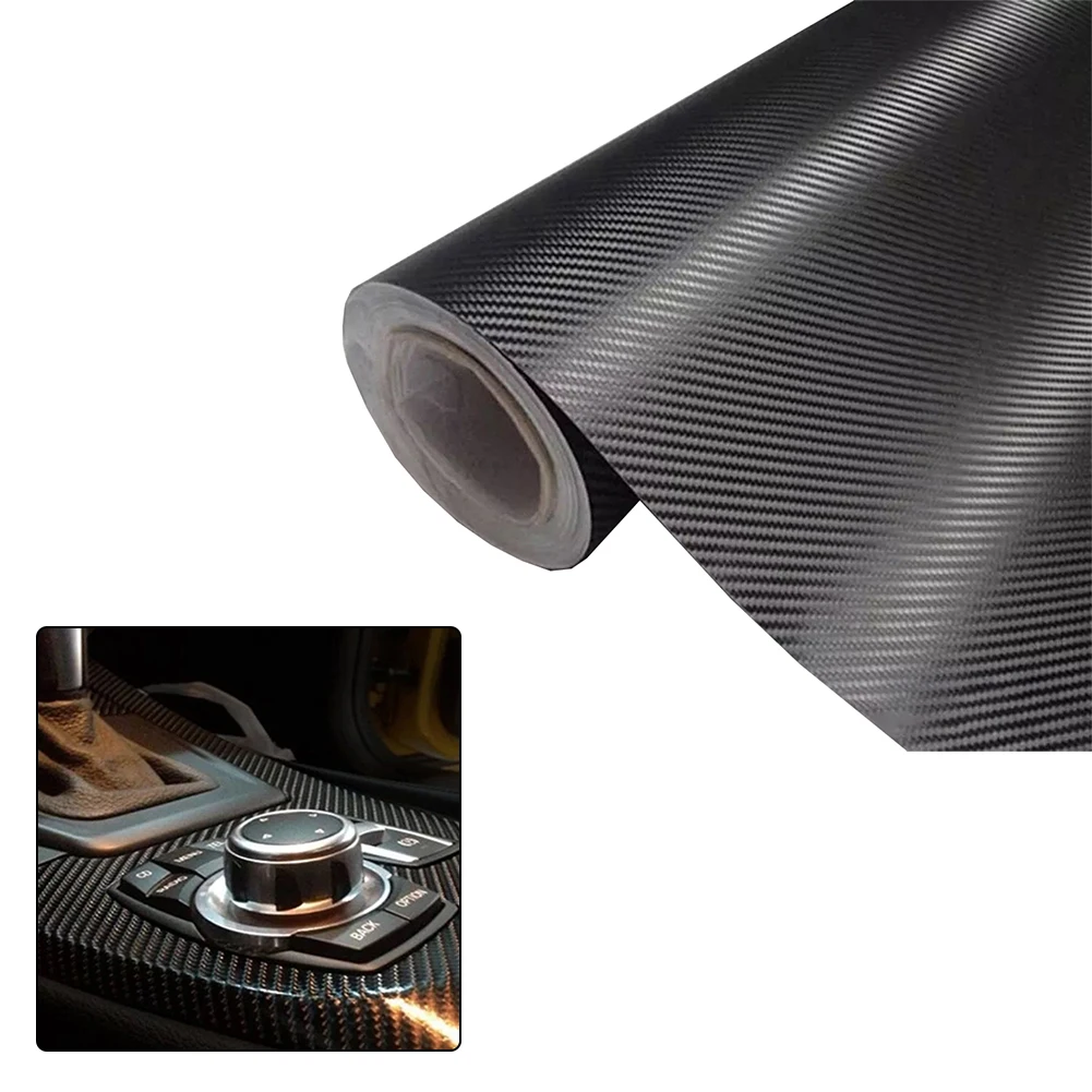 Car Customization Car Carbon Fiber Sticker 30cm Carbon Fiber Dirt Resistant for surface Easy To Apply Film High Stretchability
