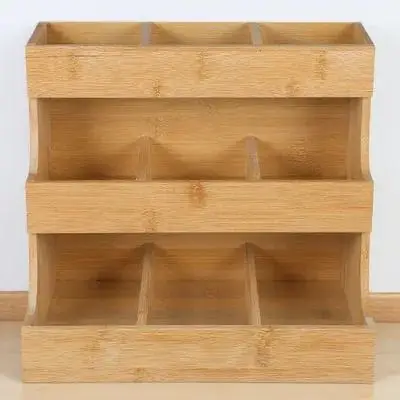 

Wooden Storage Rack For Coffee Bags Organizer Sugar Snacks Holder Tea Bag Storage Holders Hotel Tea Container