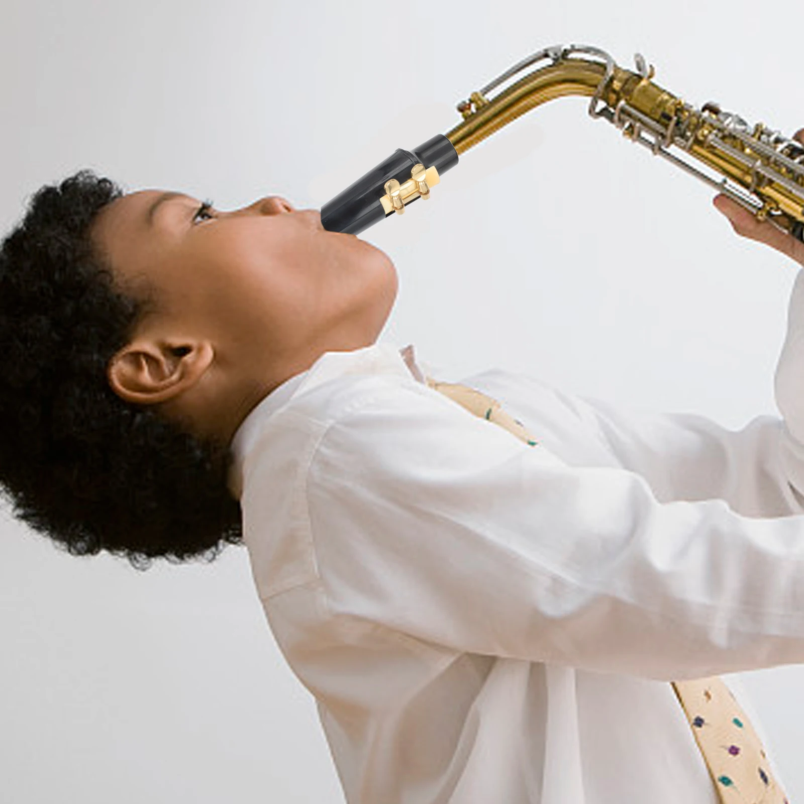 

Saxophone Mouthpiece Parts Tenor Tube Upgrade Metal Alto Saxophones Mouthpieces Kit Pads Accessories