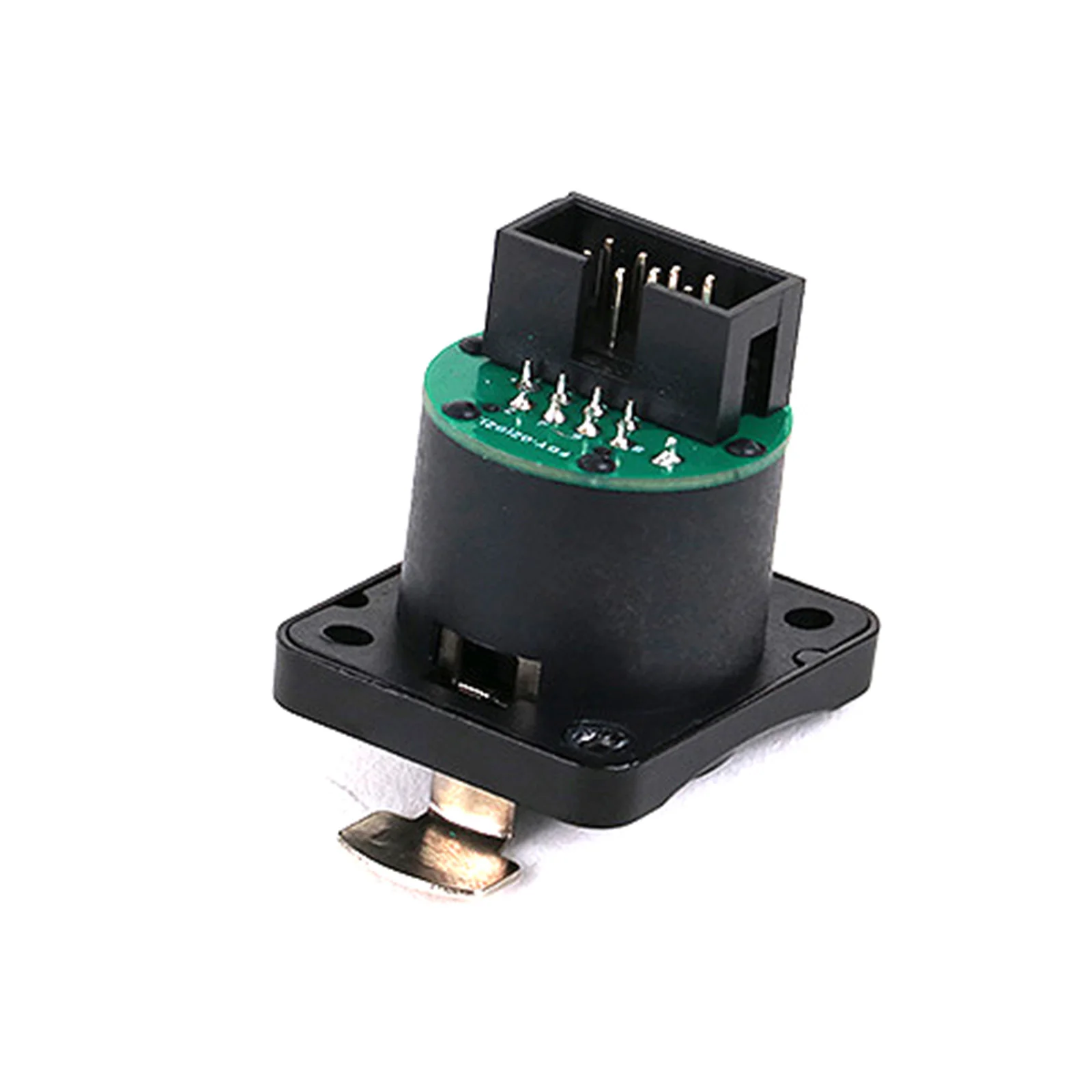 1PC Plug-in RJ45 Square Flange Receptacle Chassis Mount Industrial RJ45 CAT5e STP 100 Gigabit Connector Black Plug-Pull PUSH