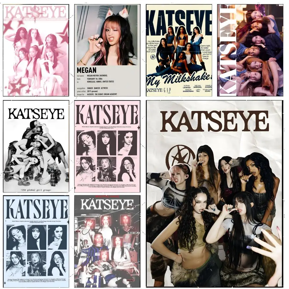 kpop girl group K-KATSEYE Poster Premium Decor Art & Gift for Household Lounge Home Ornaments