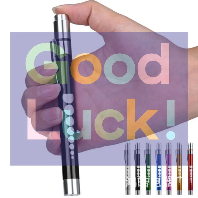 【WA】1pcs Portable LED Flashlight Work Light First Aid Pen Light Torch Lamp Pupil Gauge Measurement  Pen Light