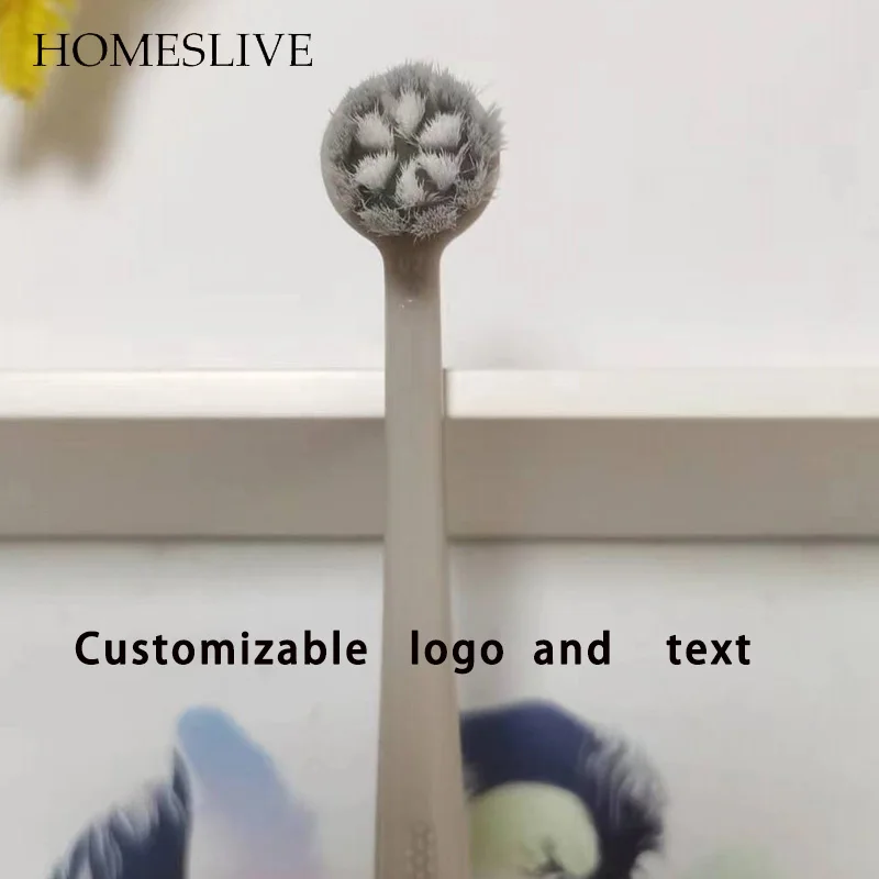 Homeslive 20pcs Toothbrush Can Be Customized Logo Text Name Tooth Care Accessories Tooth Whitening Instrument Tongue Scrape