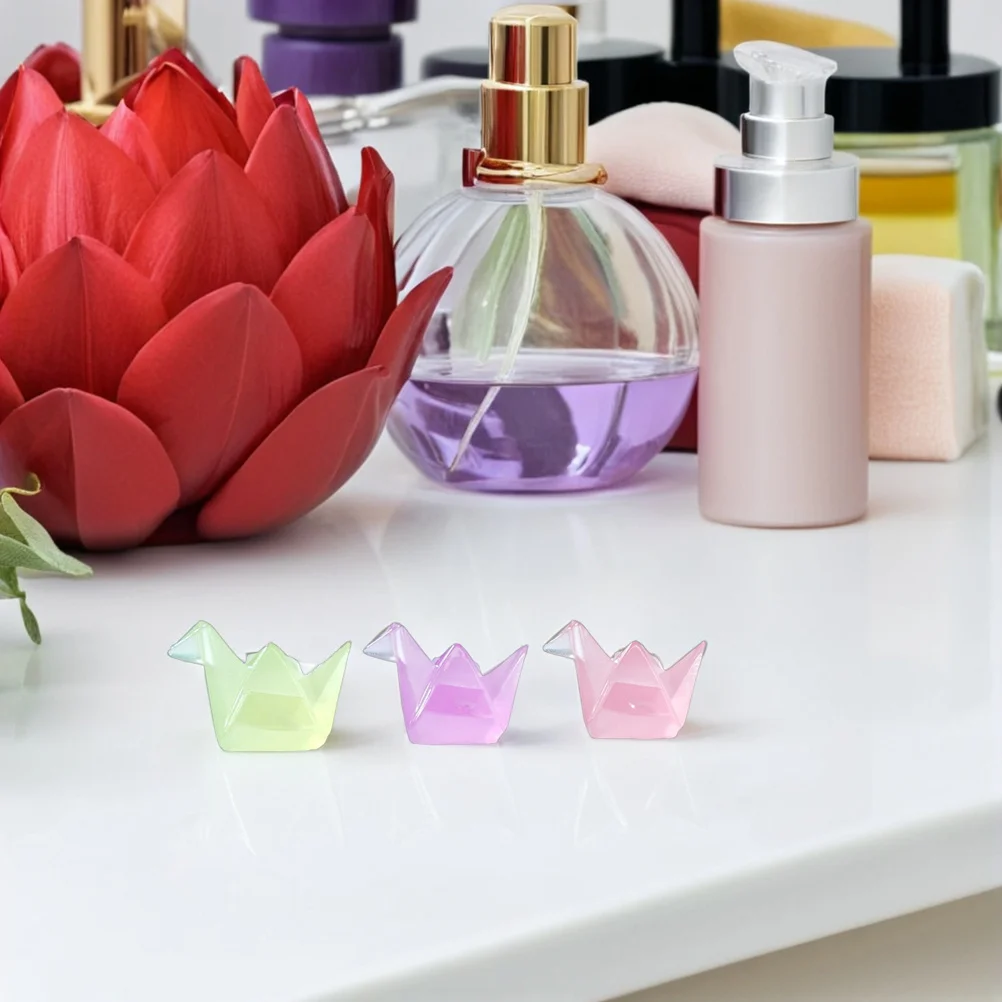 

18pcs Night Origami Crane Mini Resin Landscape Ornament For Desk Decor Garden Desk Figurines Diy Craft Accessories