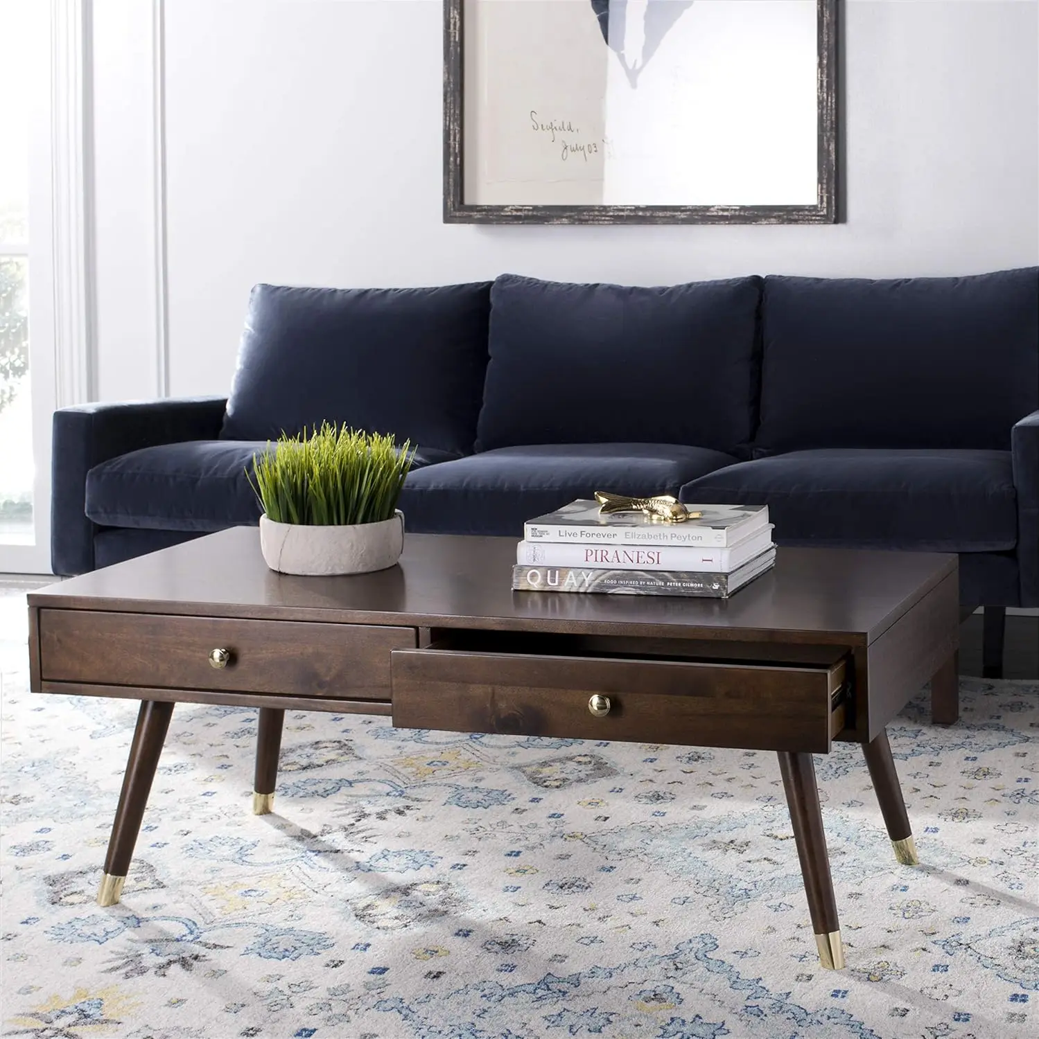 Safavieh Home Levinson Mid-Century 2-drawer Coffee Table