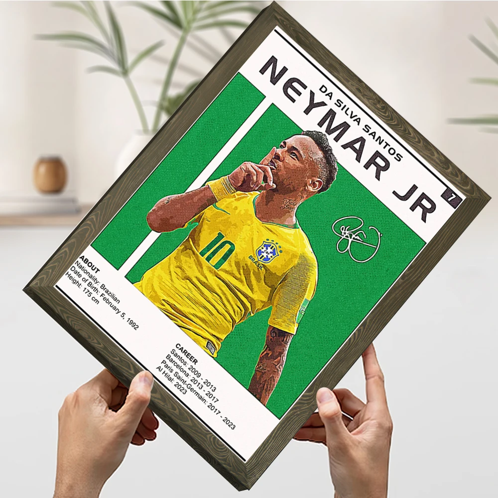 نيمار جونيور المشارك تخصيص مطبوعة قماش اللوحة للصور جدار الفن ديكور المنزل غرفة اللوحات الزخرفية الفاخرة #3