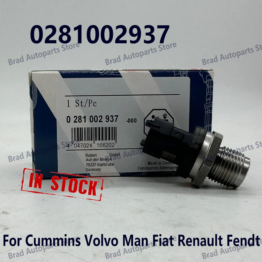 

0281002937 Fuel Injection Rail Pressure Sensor 281002937 For C-ummins V-olvo M-an Fiatt Renaultt Fendtt