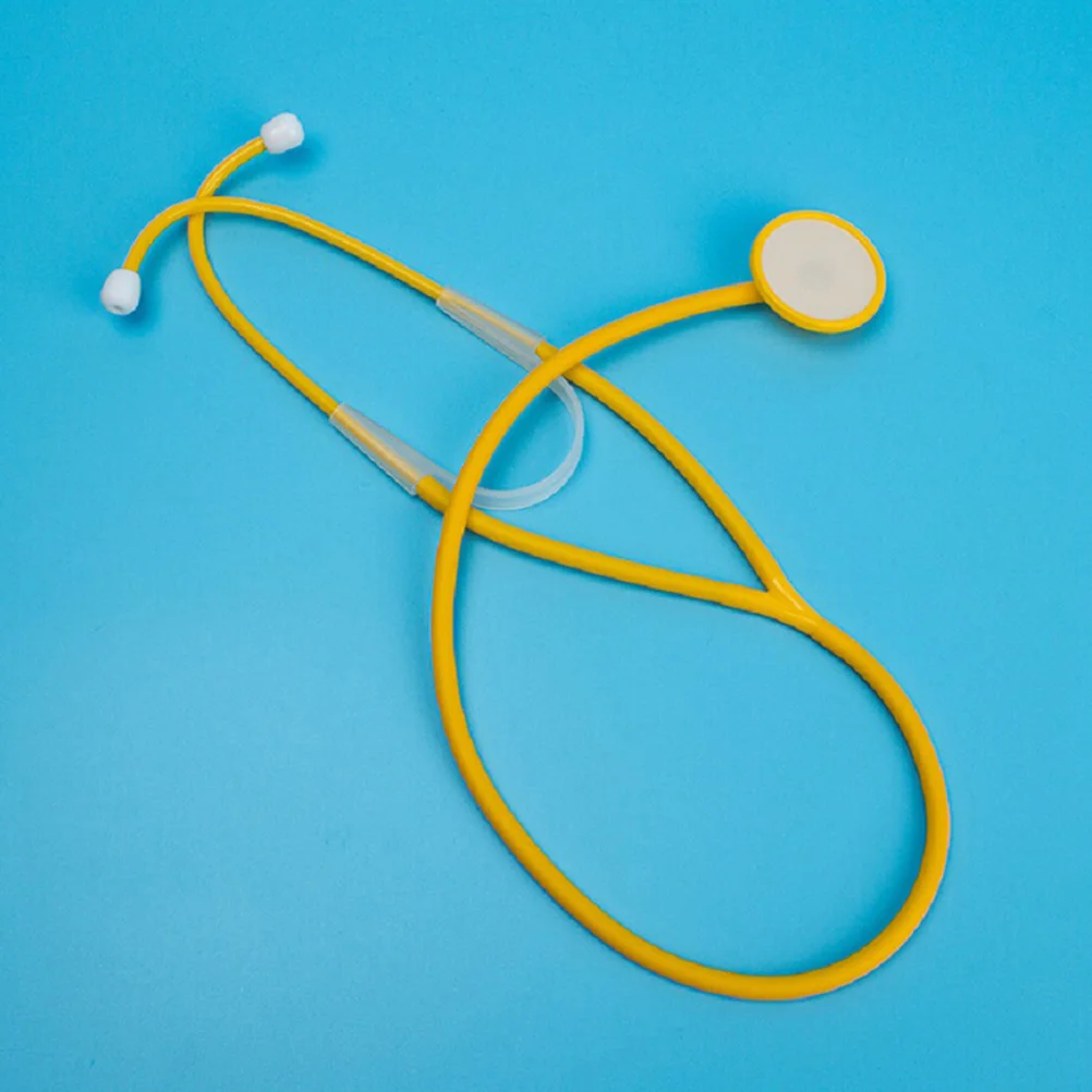 Estetoscopio Diy, juego médico de plástico duradero rojo para niños, Kit de disfraz portátil para actuación en escenario, estuche