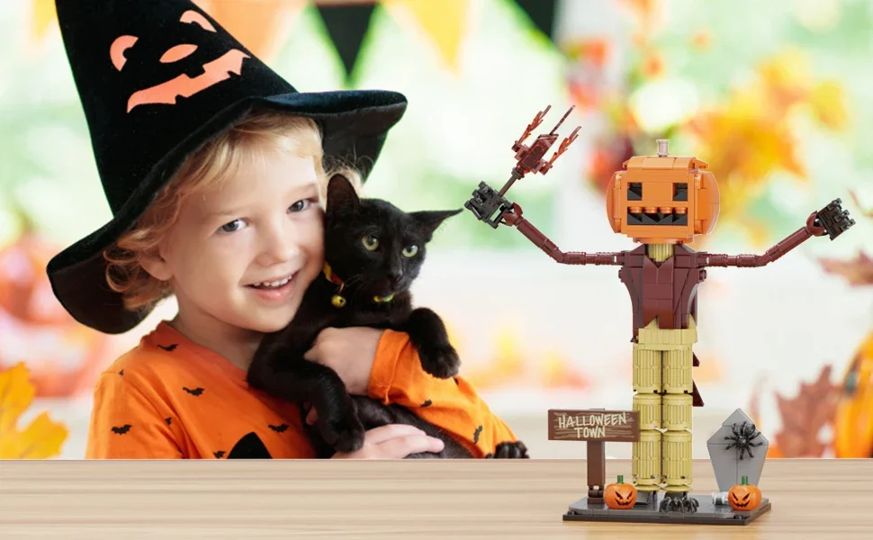 Moc Klassieke Kerst Nachtmerries Pompoen Bouwstenen Sets Skellingtons Actiefiguren Bakstenen Model Kinderen Speelgoed Halloween Cadeau