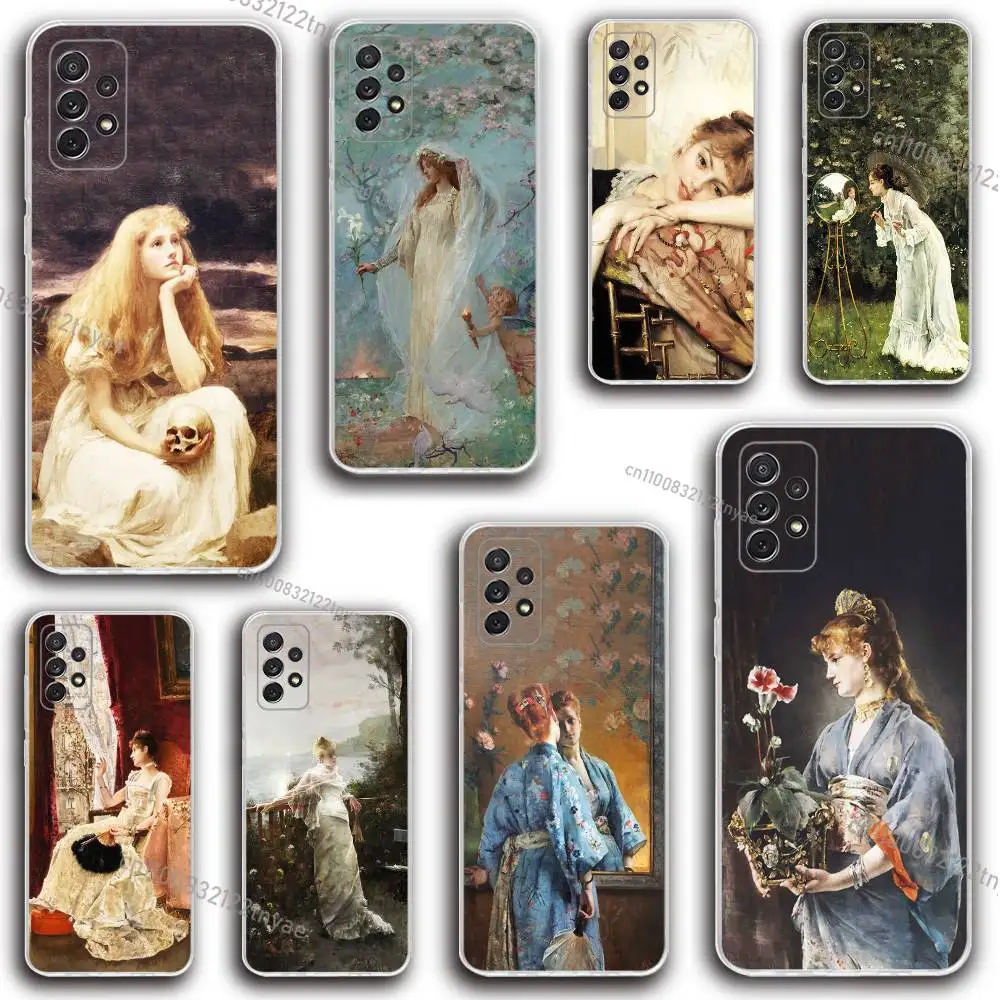 

A-Alfred S-Stevens Art Phone Case Silicone For Samsung S30,23,21,22,20 FE lite,S10,9,PIus Note20ultra Soft Transparent