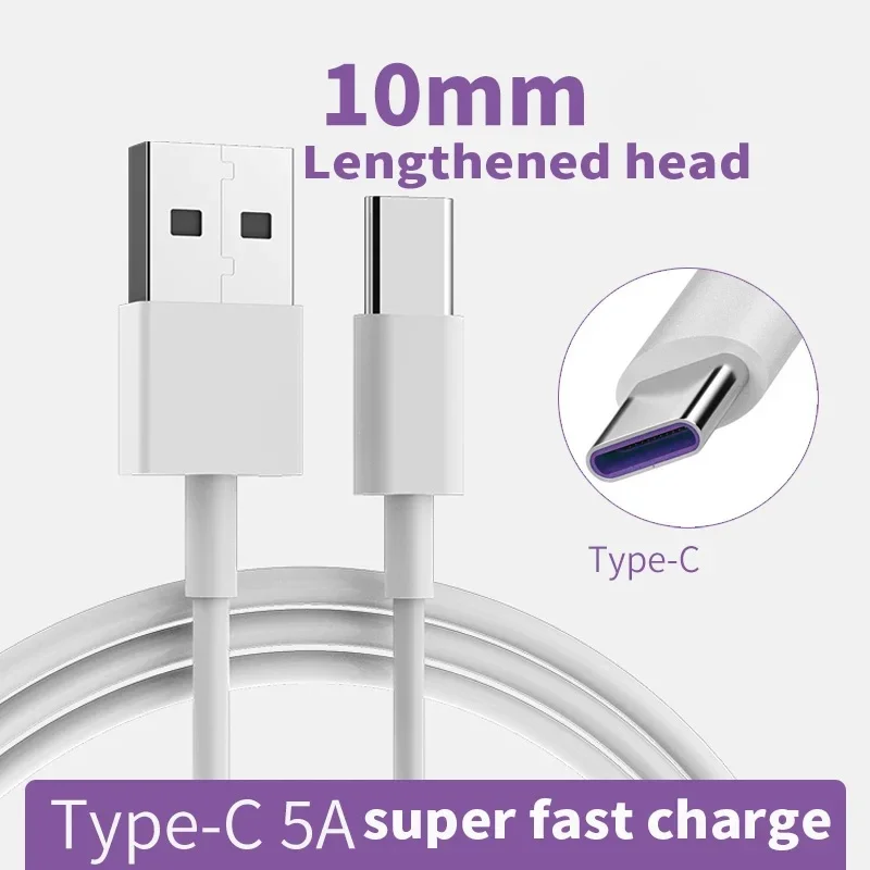 10mm Long USB Type C Fast Charging Cable For Blackview Bv9900 Pro Bv6100 Bv9700 BV9600 Oukitel U18 USB-C Cabel Wire Charger Plug