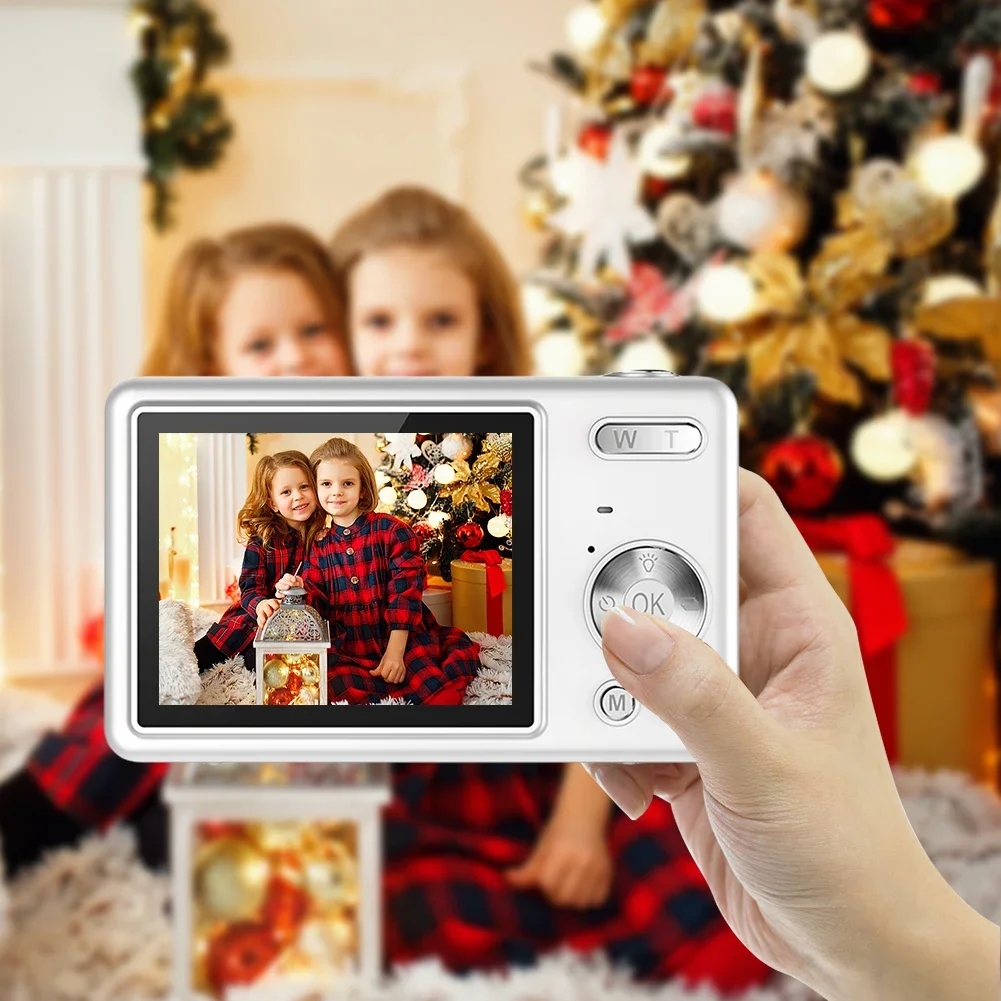 

4K HD 1080P Digital Camera 96MP Portable Vlogging Camera 16X Zoom Camcorder Camera 2.4 Inch IPS Screen for Kids Adults Beginners
