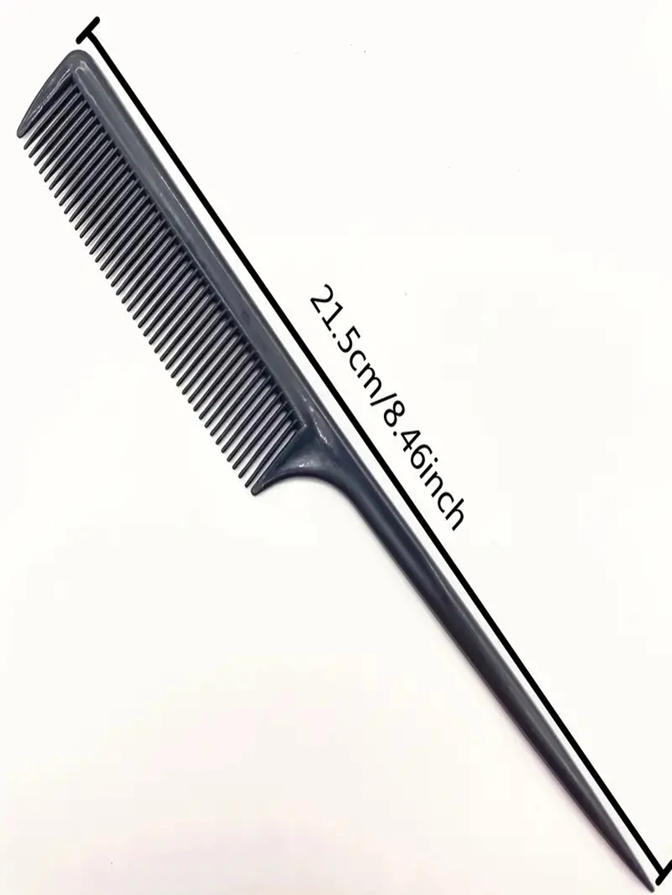 5 pçs pente de cauda preto estilo pente resistente ao calor pente de cauda para todos os tipos de cabelo, pente de provocação de dentes finos e largos