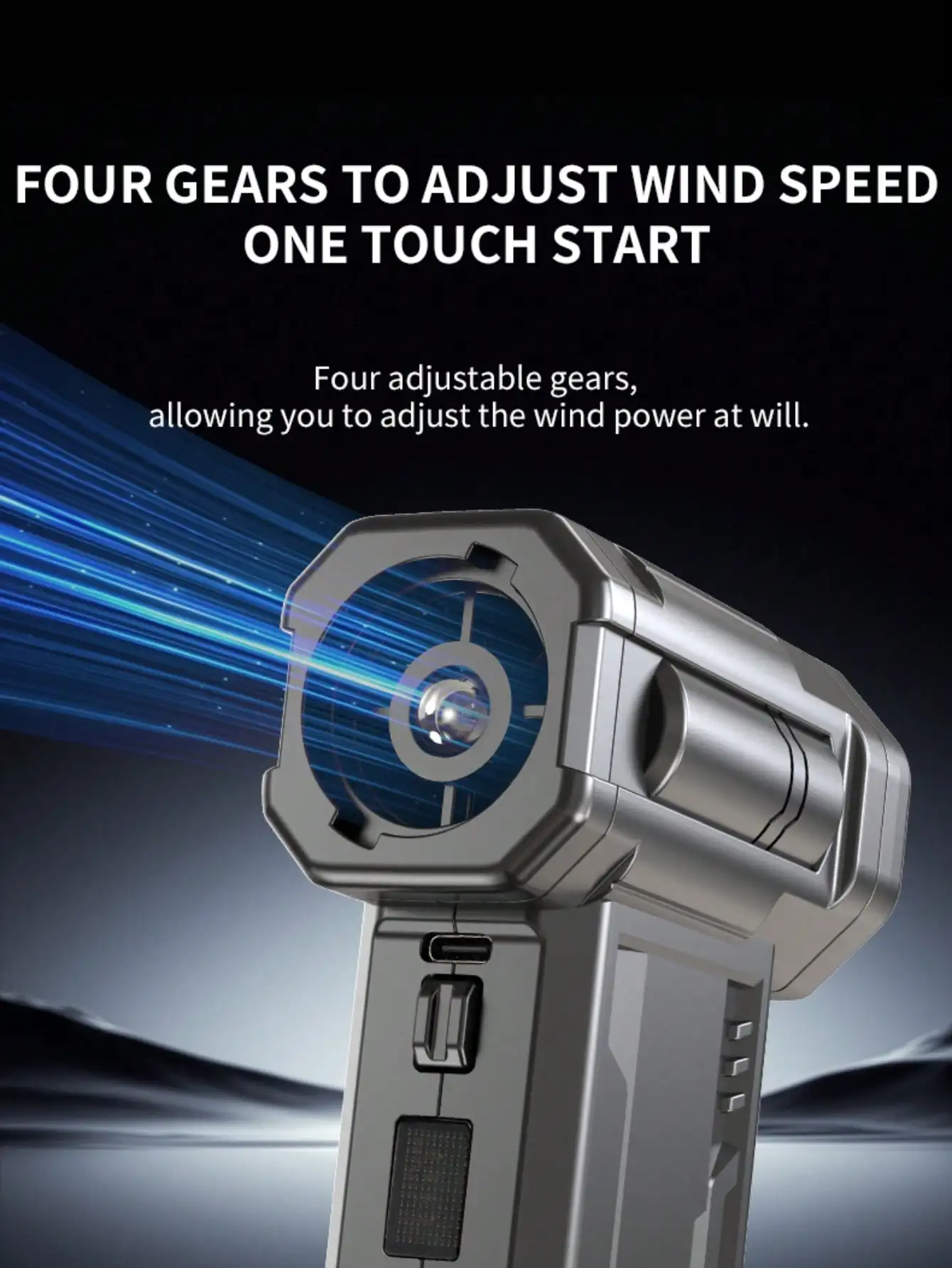

X7 Turbo Jet Fan 100W, 4-Gear, 150000RPM, Brushless, Type-C, LED, Digital Display, Cordless Air Duster for PC, Car & Home