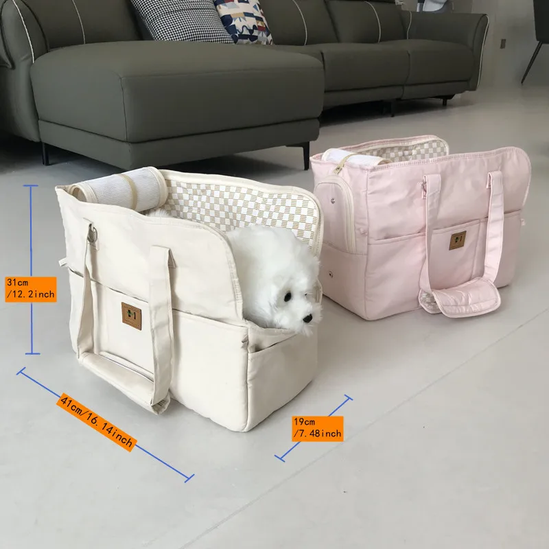 Portable Dog Bag Pet Cat Shoulder Handbag Car Seat bed safety belt Travel Canvas fabric Dogs carrier Chihuahua Dog Supplies