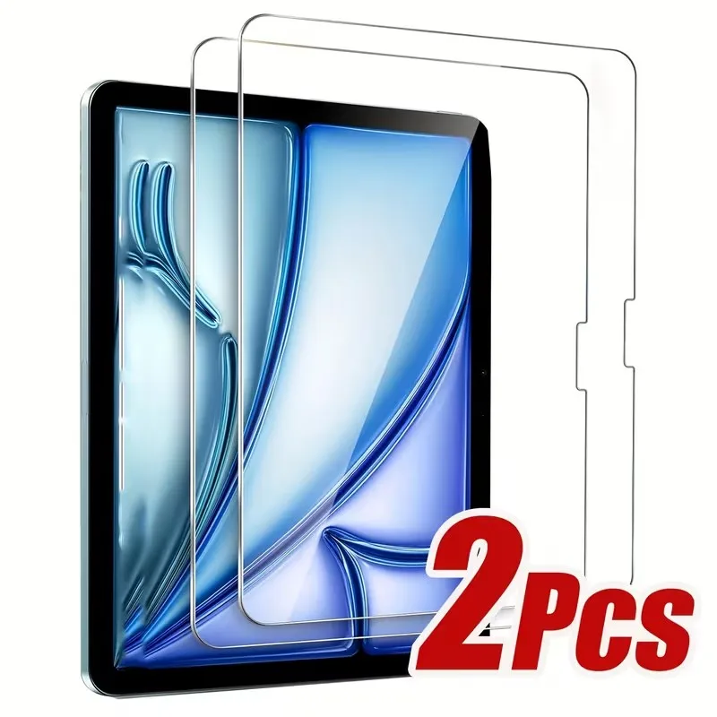 

2PCS HD Clear Tempered Glass Film Screen Protector Film For iPad Air 11 13 2024 Pro 11 13 M4 iPad Air 4 5