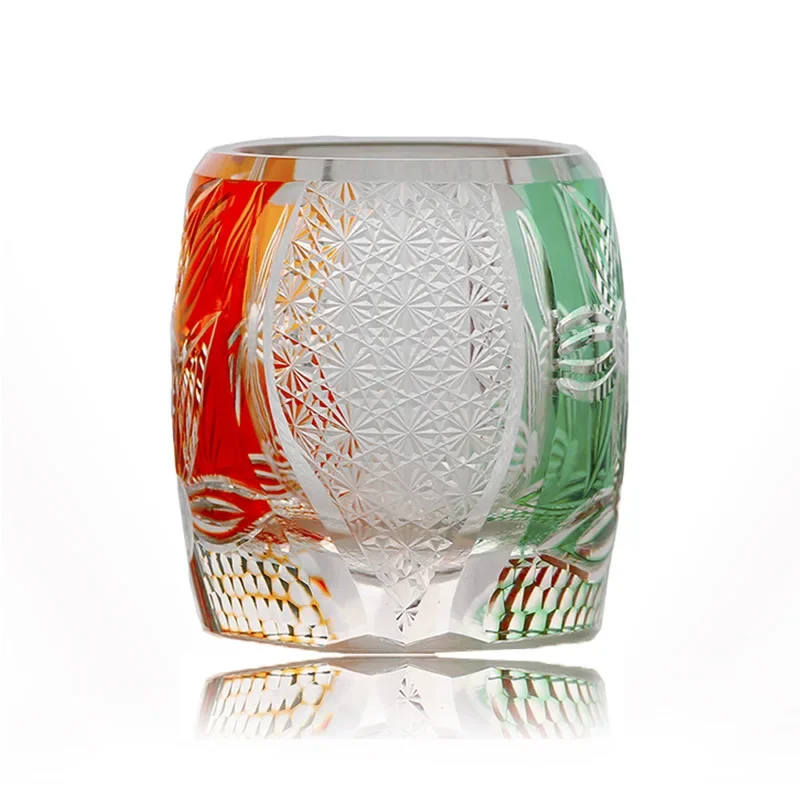 Whiskey glass cut, craft star Mars two-color, yin and yang glass spirits
