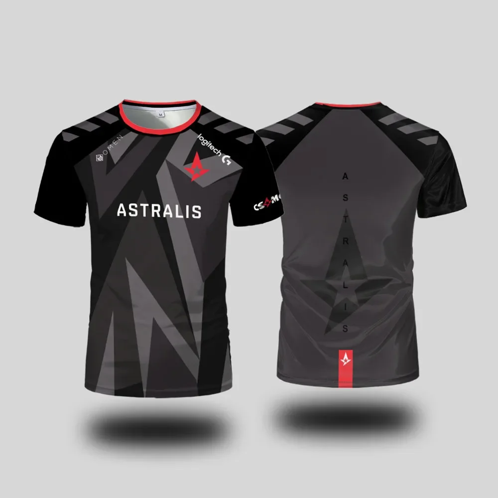 Astalis Esports نادي موحد جيرسي CS2 المهنية الدوري لاعب التدريب القمم تي شيرت رجالي مخصص الرياضة س الرقبة قصيرة الأكمام