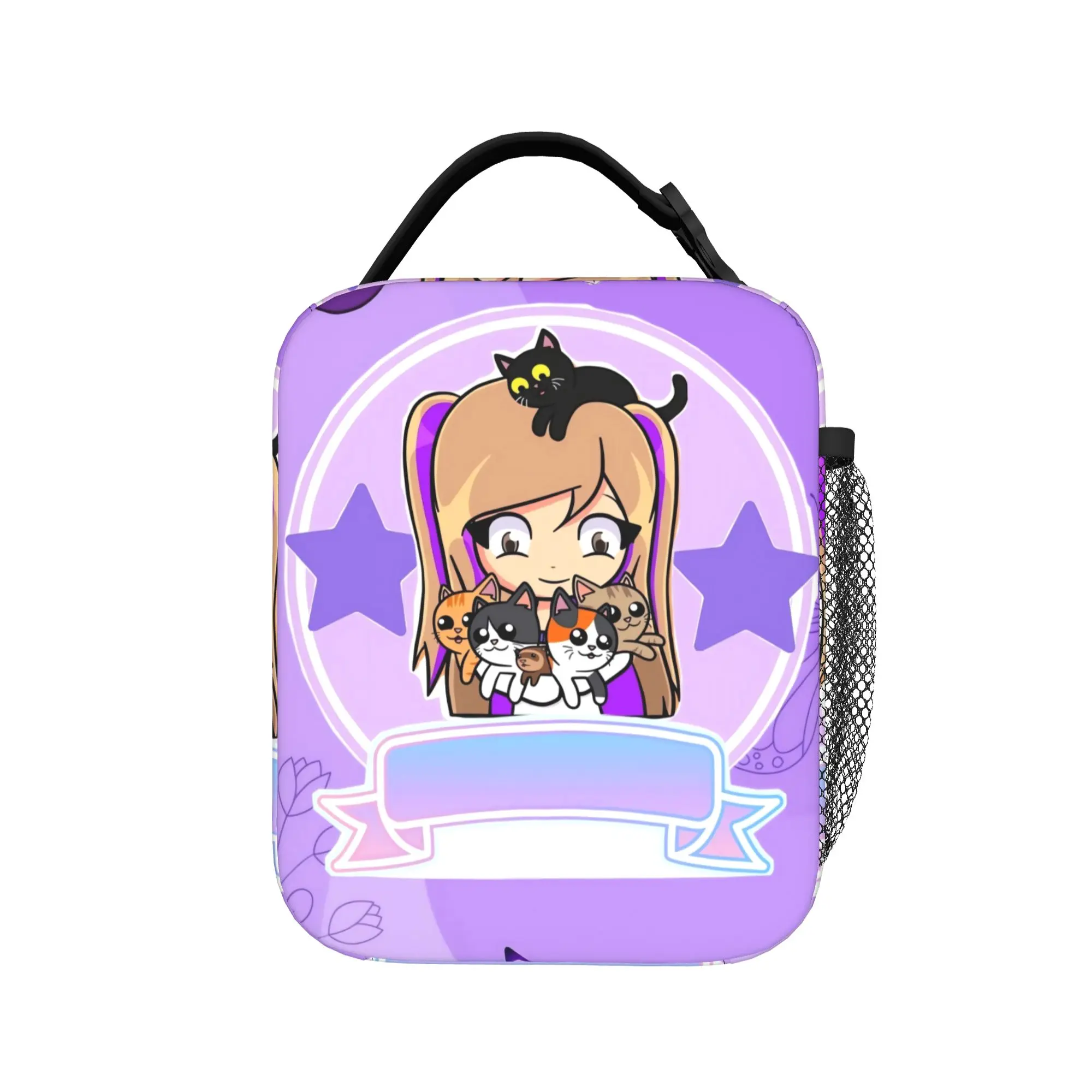 Music Star Frame Lyna Vallejos Lunch Bag  Portable Zipper Lunch Box Child Travel Graphic Design Cooler Bag Thermal Tote Handbags