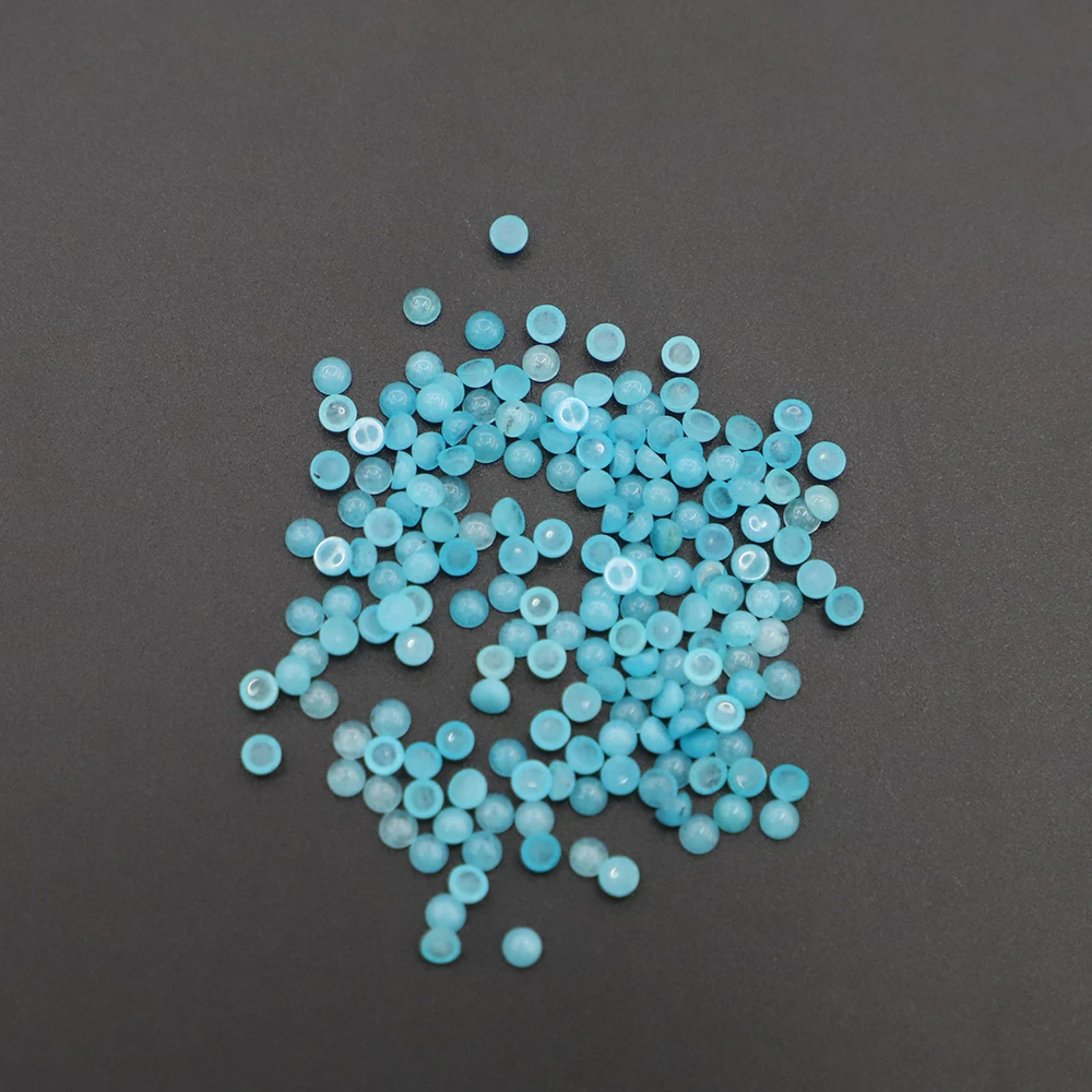 3mm Semi-circular Ring Face Patch Cabochon Natural Stone Red Agate Amethyst Earrings Necklace Accessories Jewelry Making 50P/Lot