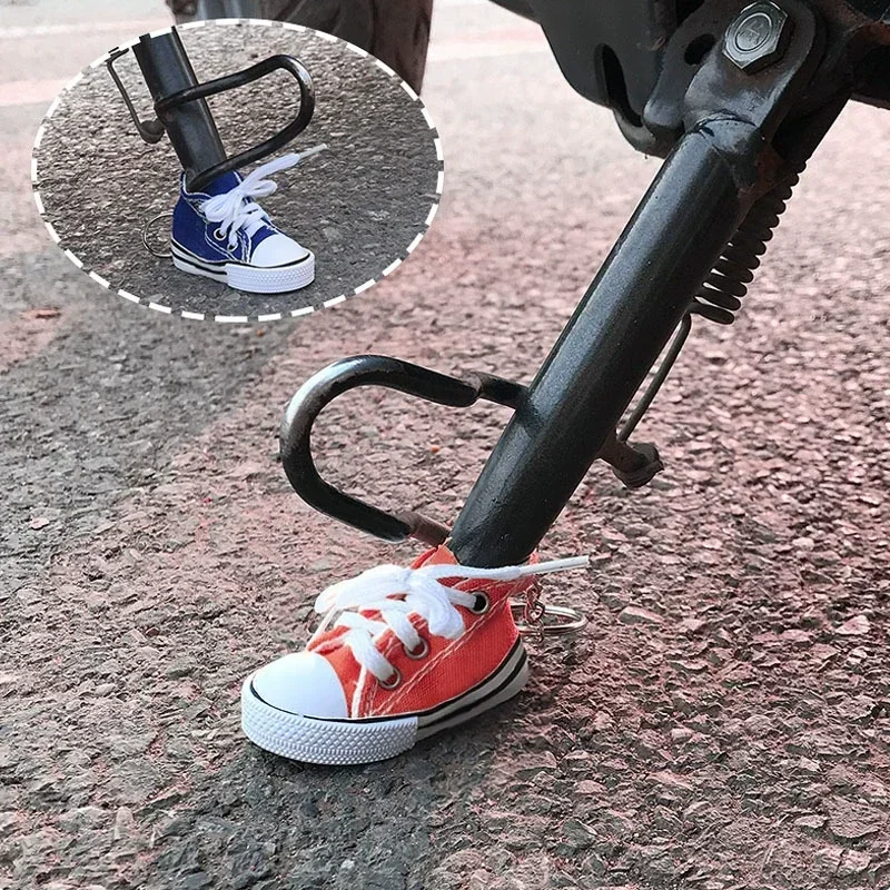 Motorcycle Kickstand Pad, Motorcycle Bicycle Foot Support Small Shoes, Bike Motorcycle Side Stand Support Pad Tripod Decor