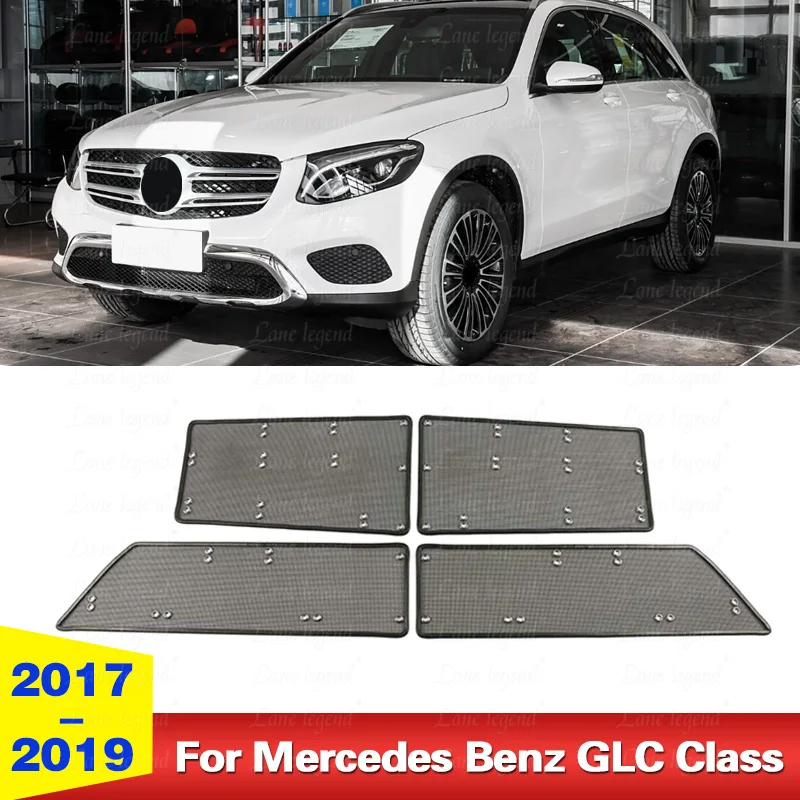 Car Style Insect Screen Anti Bug Proof Net For Mercedes Benz GLC Class 2017 2018 2019 Water Tank Cover Racing Grid Condenser