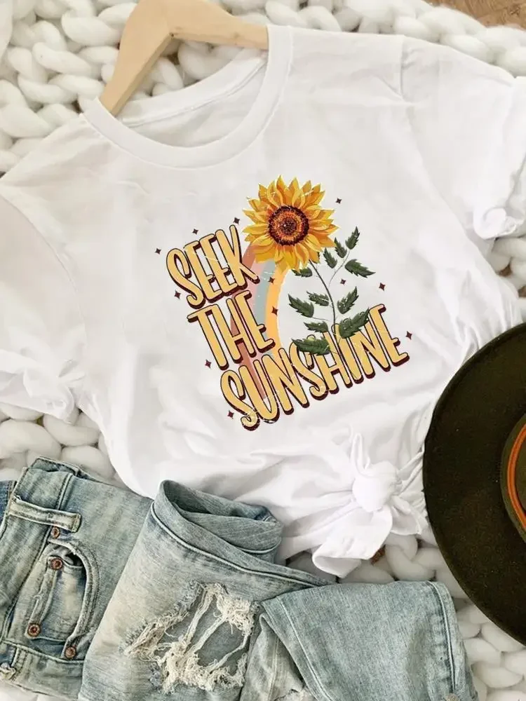 Cute Women Short Sleeve Printing Clothing Summer Spring Print Tshirt Tee Top Fashion Graphic T-shirts