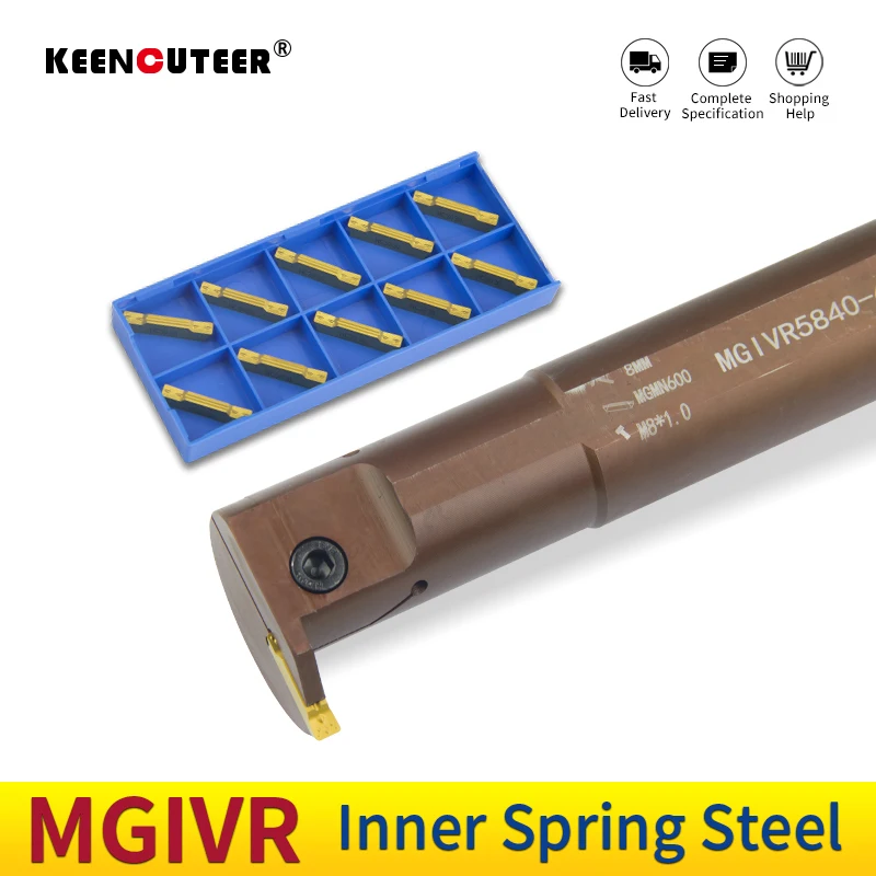 

Full Series Grooving Tool Holder MGIVR2016 MGIVR2520 MGIVR3125 Spring Steel Internal Turning Tools Plates MGMN Lathe Bar