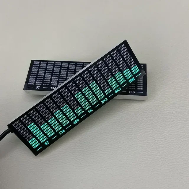 Elektroniczny wielomodowy wskaźnik poziomu LED Wyświetlacz spektrum muzyki Światło atmosferyczne Stereo Audio Lampa rytmiczna Miernik VU