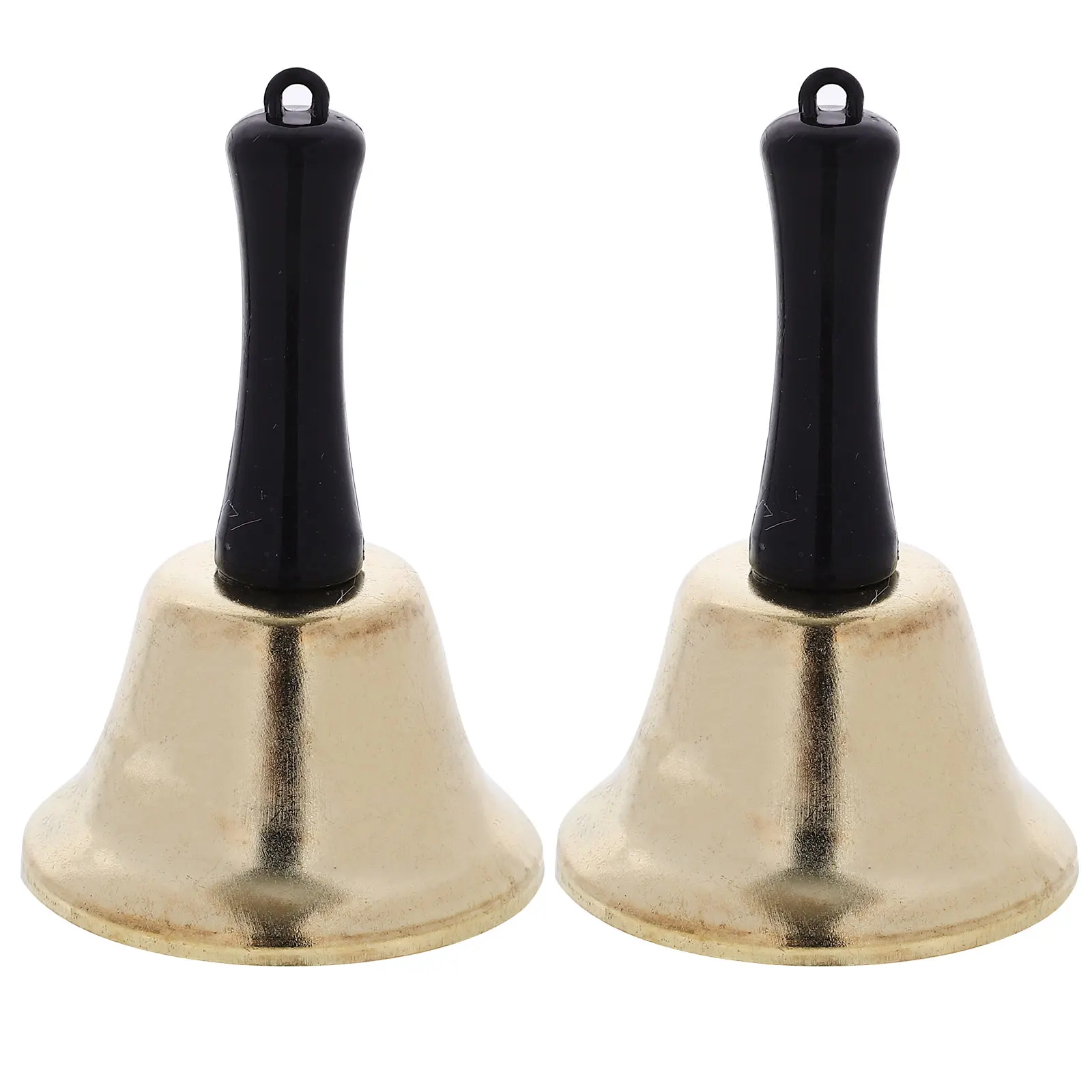 2 قطعة Handbell المعدني خفيفة الوزن مقبض مريح مدرسة المنزل حفلة موسيقية جرس قرع اليد