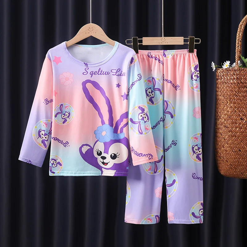 

New Children Pyjamas Elsa Nighty Girls Sets Kid Mermaid Home Wear Travel Pink Nightwear Minnie Casual Sleepwear Suit Kids Gift
