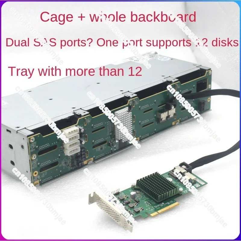 12 Disk 3.5-inch Hard Disk Cage Hot Plug 8087 Interface D-type 4ping Power Supply SAS/SATA