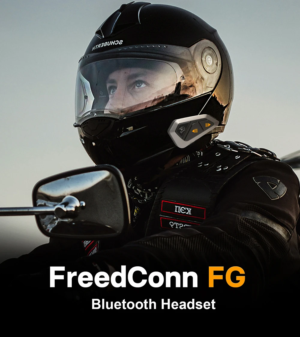 FreedConn Motorcycle Intercom Bluetooth Headset Helmet Headphones Waterproof Music Share BT 5.0 FM Radio Commutator Earphone