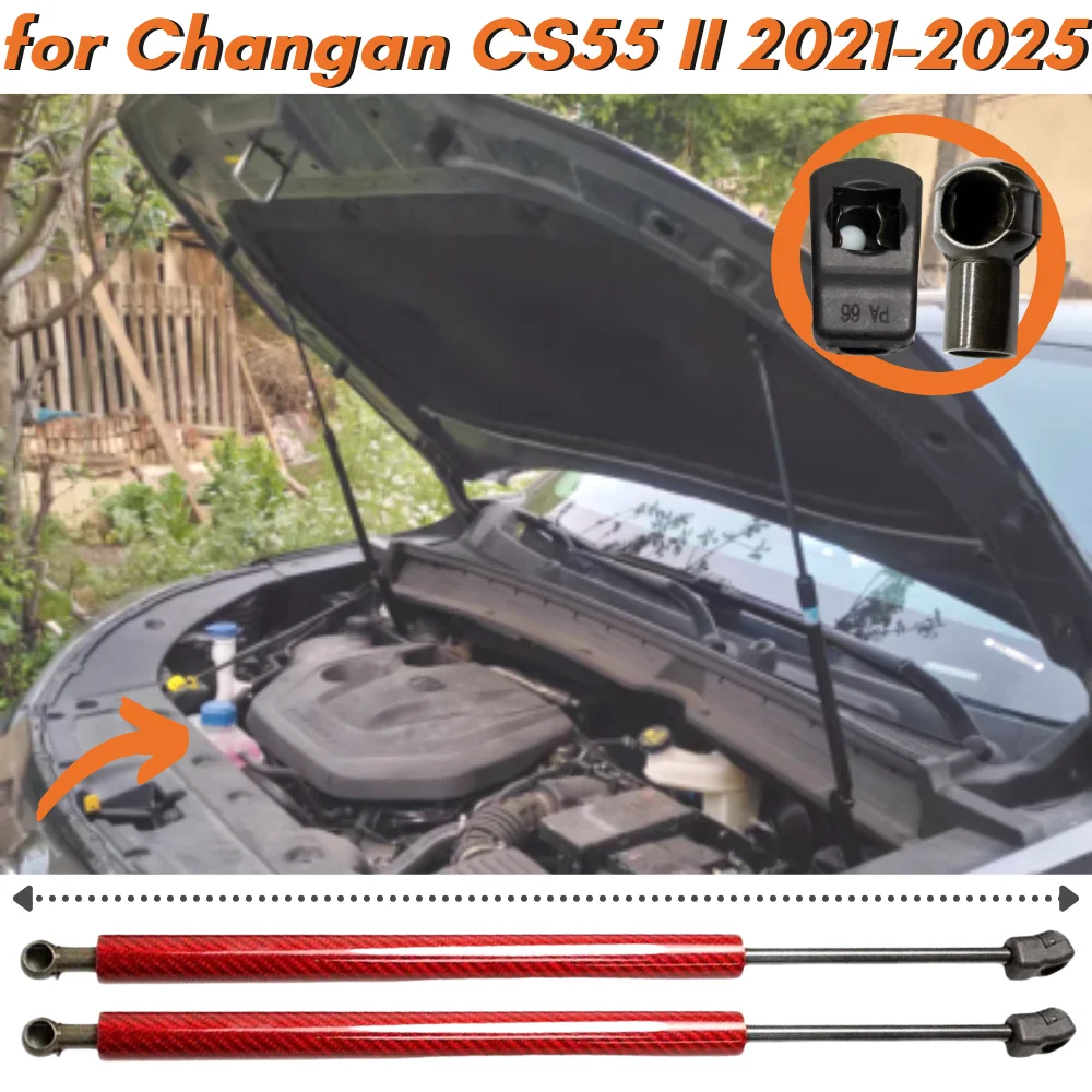 

Qty(2) Hood Struts for Changan CS55 Plus II 2021-2025 Front Bonnet Modify Gas Springs Shock Absorbers Lift Supports Dampers