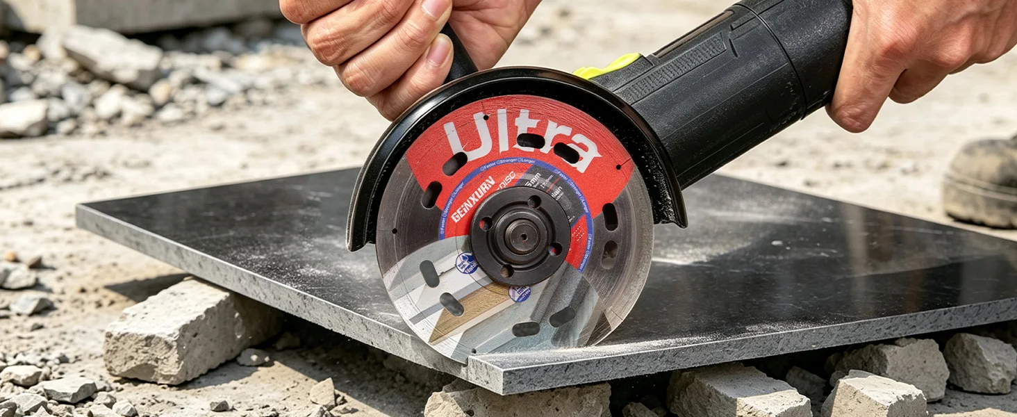 Geinxurn 2/5 Stück Superdünne Diamantsägeblätter für Fliesen (4,5"/5") für Winkelschleifer für 7/8" Schaft Handmarmorschneider – Detail 12
