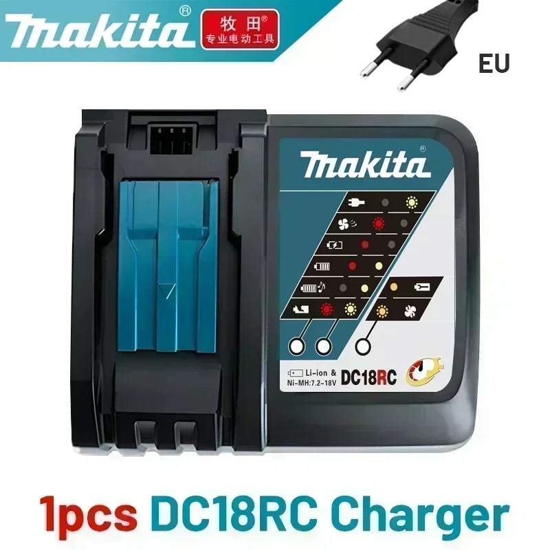 Originele Makita 18V 4-slots snellader DC18RD voor BL1860 BL1850 BL1030 BL1860B, 6.0Ah 5.0Ah 3.0Ah Li-ion accu's