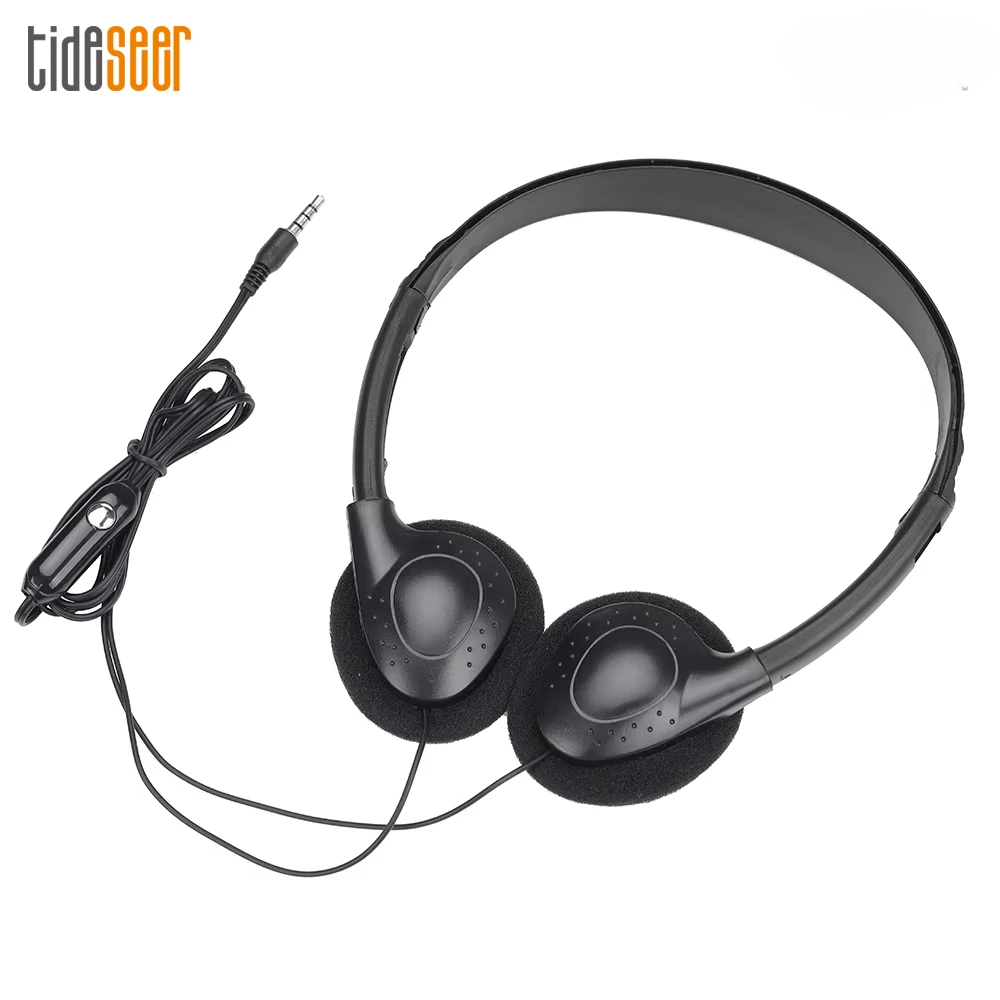 50pcs Wired Headphones 3.5mm Bass Stereo Foldable Headset Music Earphones with Microphone for Mobile Phone Tablet PC MP3 MP4