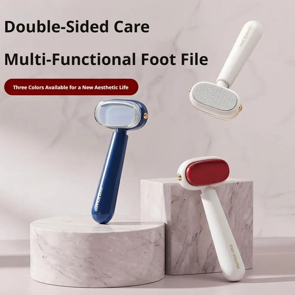 Double-Sided Foot Scraper for Callus Removal, 2-in-1 Pedicure File Dual-Sided Replaceable Foot Grater Foot Care Tool Skin Scrape