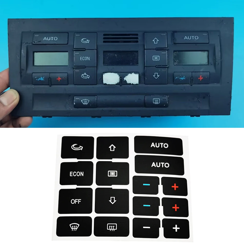 Car Control Decal Climate Control Sticker Car Repair Black Overlay Light Penetration Reduction Manual Measurement Deviation
