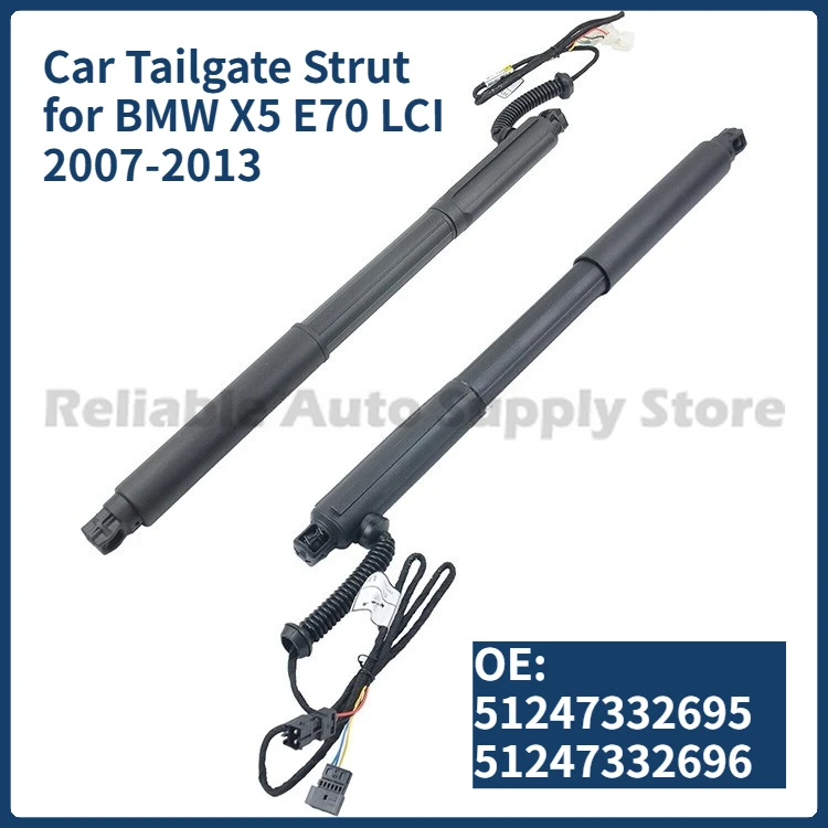 

1 Pair of Car Tailgate Strut 51247332695 51247332696 Automobile Electric Tailgate Lift Support Bar for BMW X5 E70 LCI 2007-2013