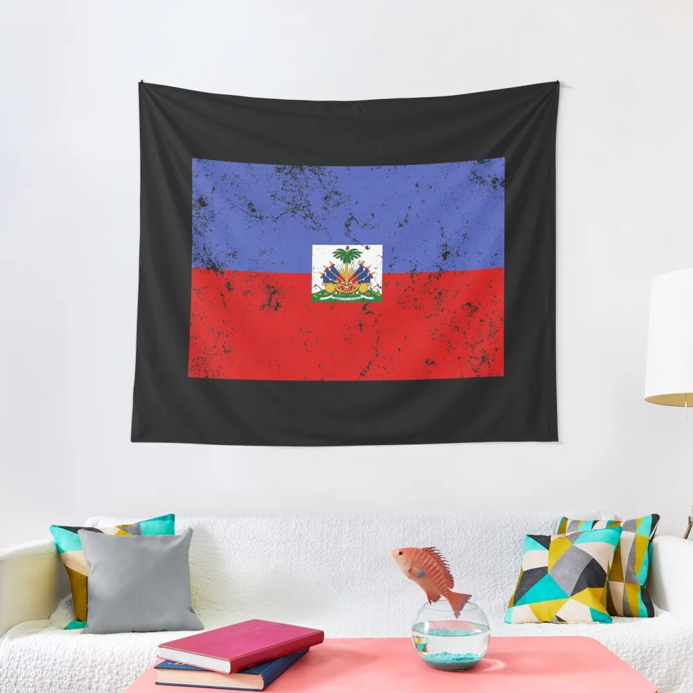 Lakay Haiti Flag Day Vintage Tapestry Hanging Wall Room Decor Korean Style Room Decor Cute Tapestry