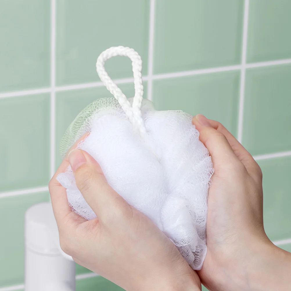 

2Pcs Bath Ball Shower Foaming Balls Soft Scrubbers White Green Home Use Bathing Body Exfoliating Toddler Bath Salt