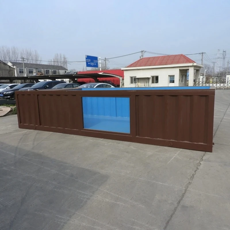 New Wholesale Container Swimming Pool 20ft Home Family Small Fiberglass Outdoor Swimming Pool Customized Size Backyard Swimming