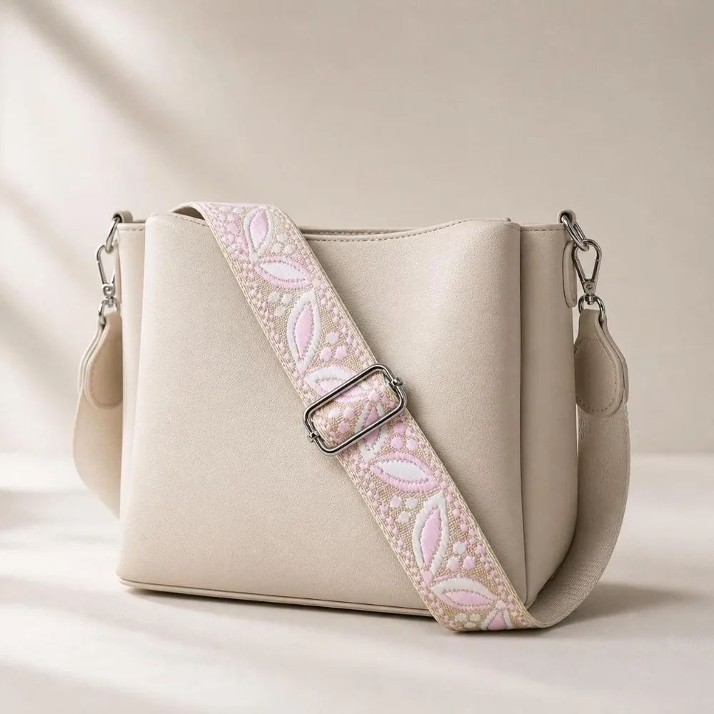 Bags Accessories 3.8CM Wide Crossbody Bag Strap Flower Detachable Handbag Purse Strap Adjustable Handbags Belts for Women