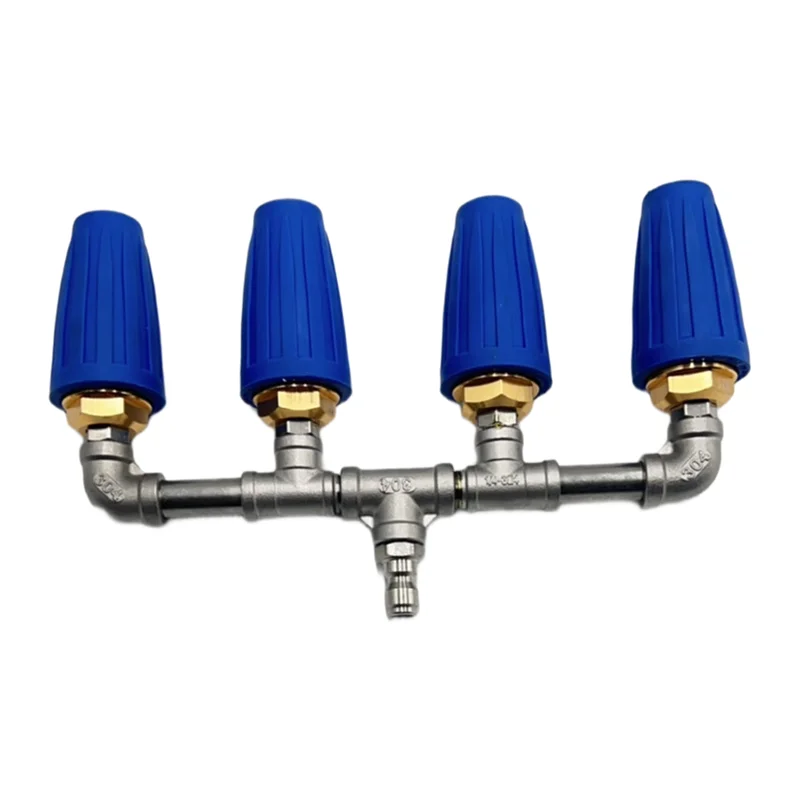 MOPHE-Pressure Washer With 4000 PSI, Four-Way Turbo Nozzle, 360° Rotation, 1/4" Quick Connector, For Car Cleaning