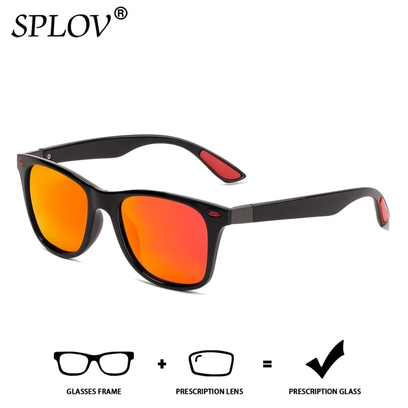 

SPLOV Professional Prescription Sunglasses Fashion Rectangular Frame Customized Polarized Progressive Prescription Glasses