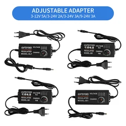 Adjustable Power Supply 3V-12V-5A 3V-24V-2A 9V-24V-3A 3V-24V-3A AC DC Source Various Voltage LED Screen Switching Power Supply